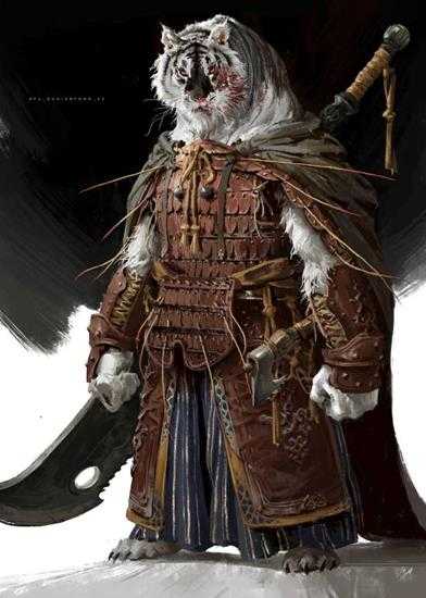 《黑神话》新一批角色原画欣赏!白毛寅虎似将军!