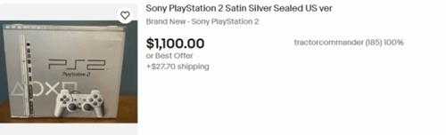 玩家在车库中发现未拆封银色PS2:最高值2800美元!