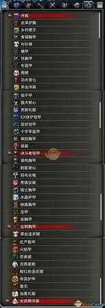 《赤痕：夜之仪式》全护甲列表分享