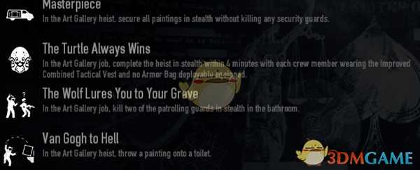 《收获日2》画廊/美术馆相关成就达成指南