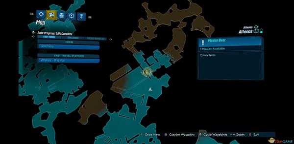 《无主之地3》雅典娜地区任务奖励红宝箱位置分享