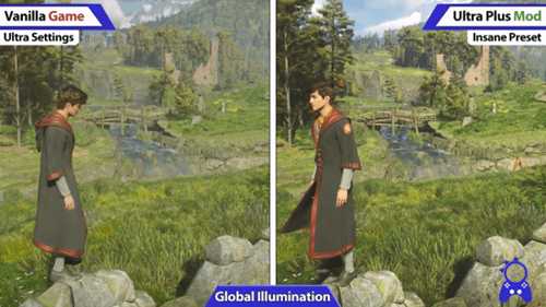《霍格沃茨之遗》终极画质MOD画面演示对比:低端PC也能用!