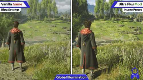 《霍格沃茨之遗》终极画质MOD画面演示对比:低端PC也能用!