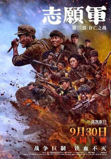 2024国庆档总票房20.97亿 《志愿军:存亡之战》超8亿夺冠