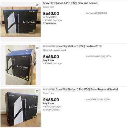 黄牛亏本出售?eBay部分PS5 Pro的价格低于官方价