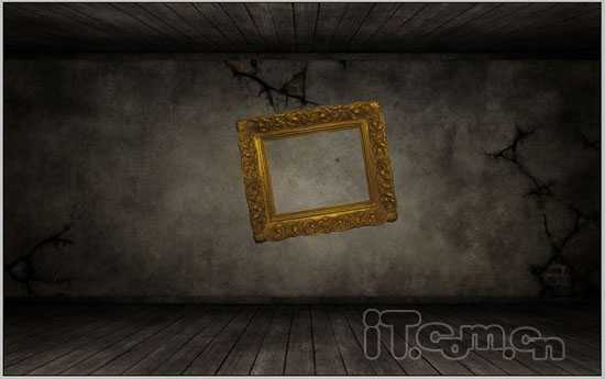 PS合成3D画:从相框当中冲出的鲨鱼