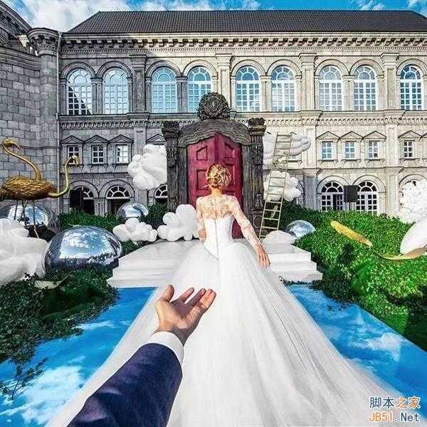 被女朋友牵着走遍世界的摄影师如愿娶到女神 牵手照图