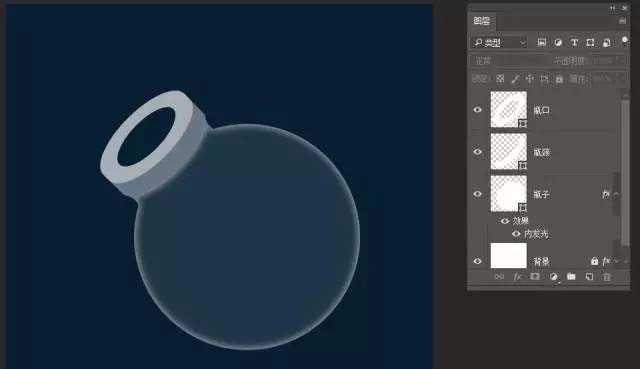 ps怎么绘制一个可爱的玻璃瓶子?