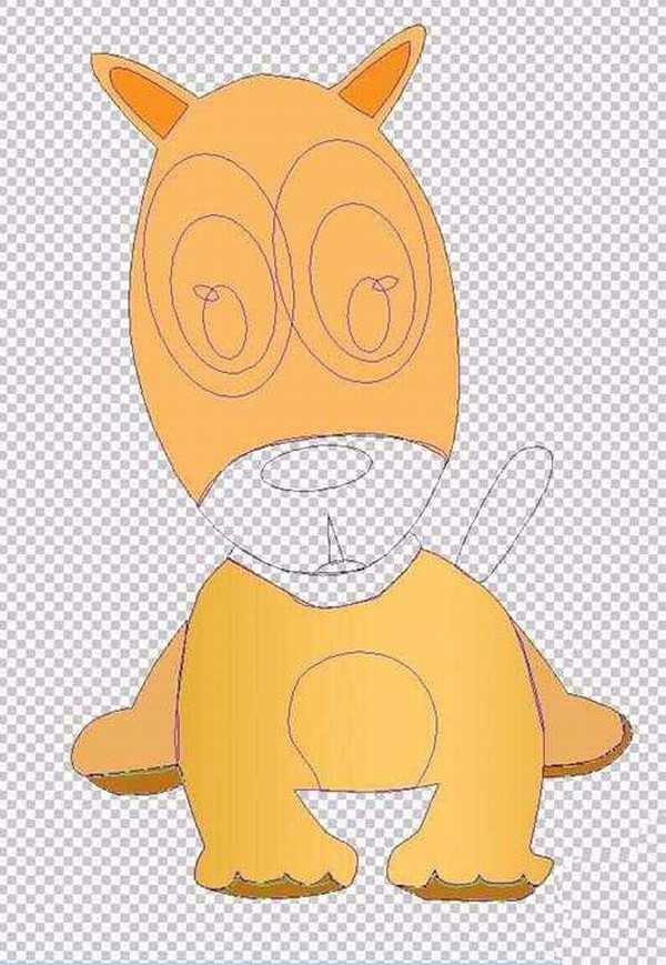 ps中怎么手绘可爱的狗狗插画?