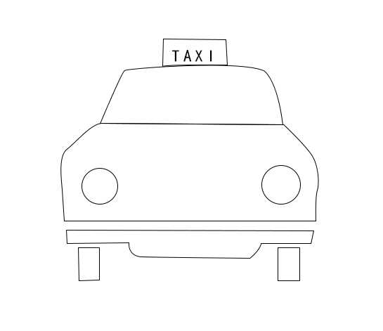 ps怎么手绘简单的黑白出租车图形? ps出租车的画法